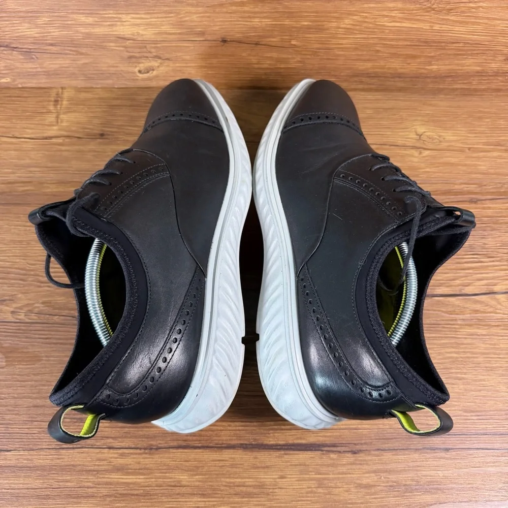 ECCO Men's ST.1 Hybrid Lite Black Leather Cap Toe Shoes Size‎ 12 (46) Sneakers